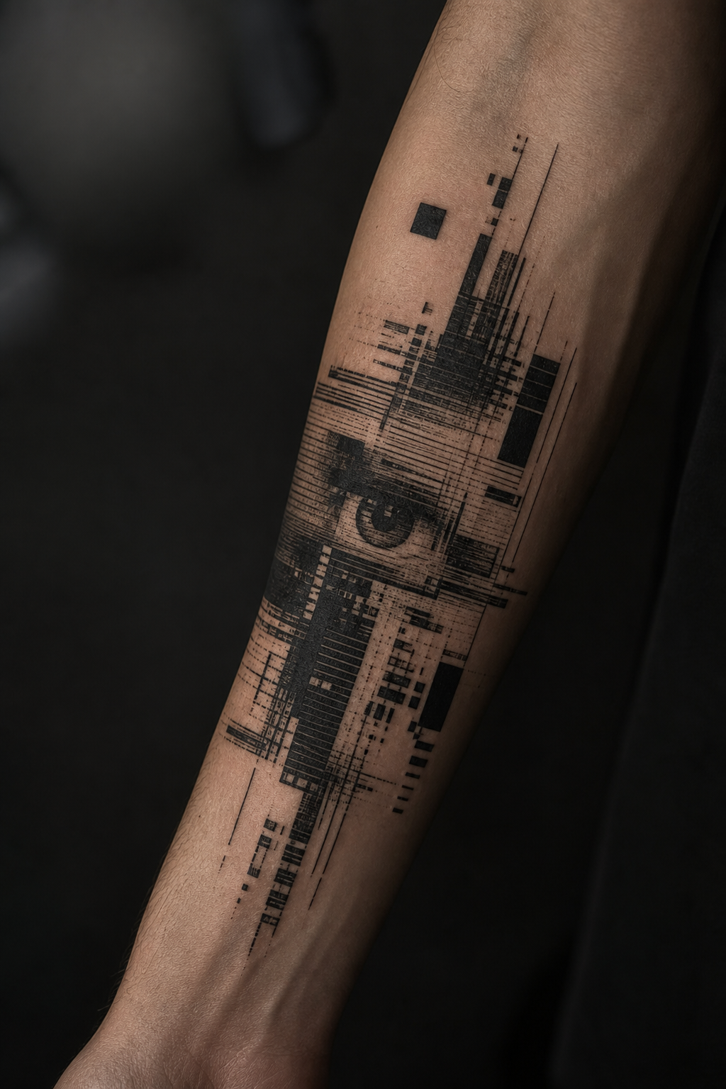 Digital avant-garde tattoo